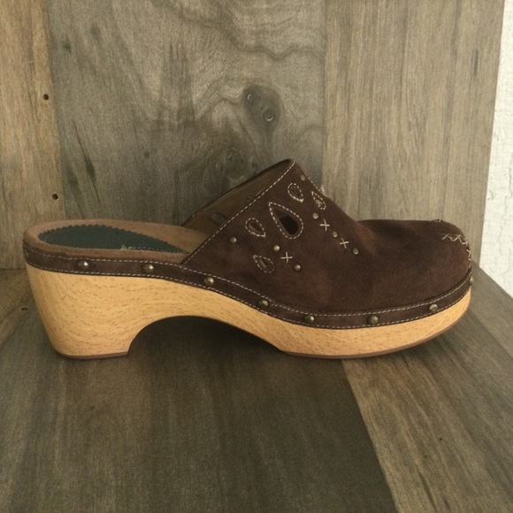 Indigo By Clarks Leather Suede Clogs Size 11M - Picture 6 of 12